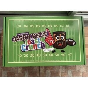 Jason Kelce Toast Crunch Cereal Mega Box + Bowl 27 OZ General Mills IN HAND!!